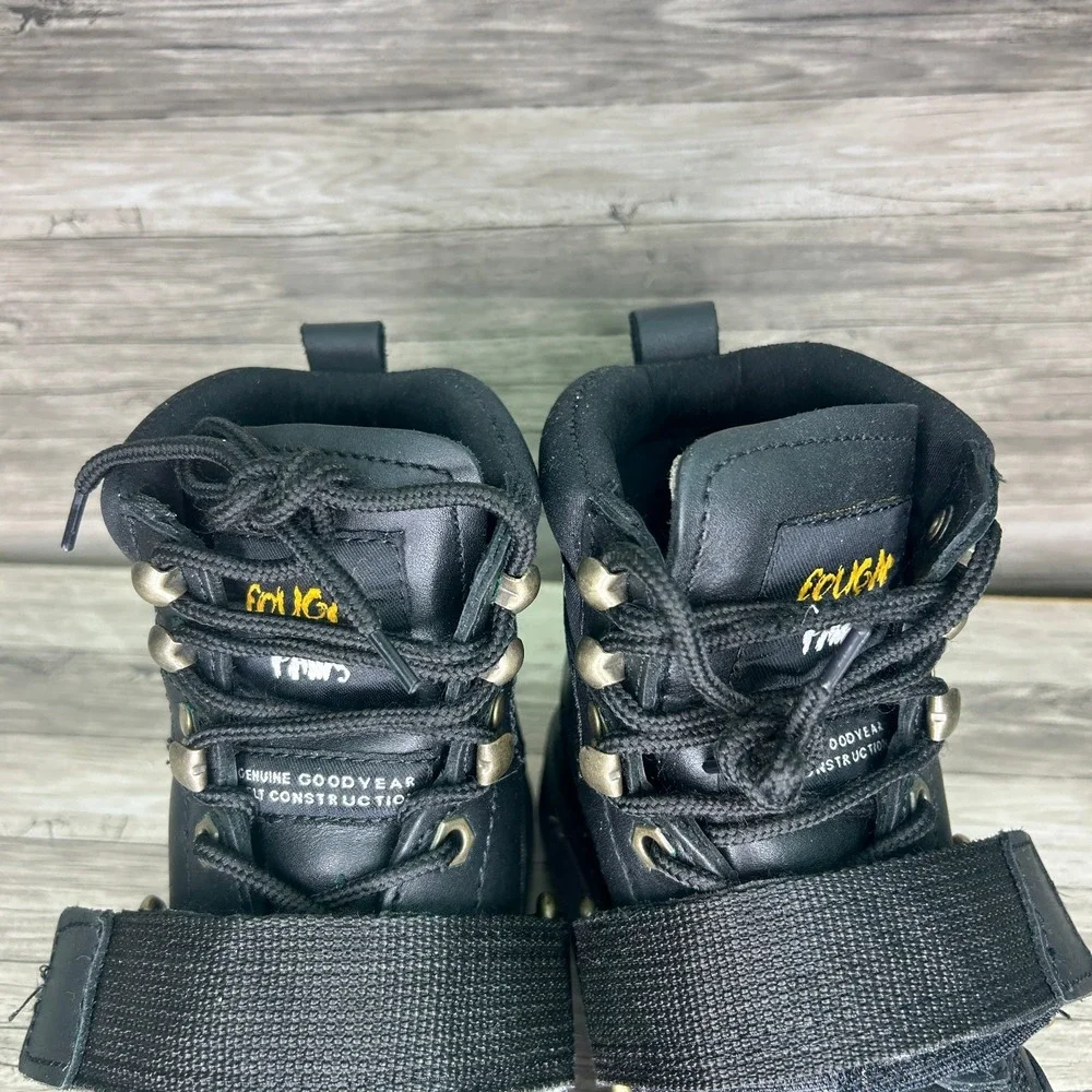 Cougar Paws Roofing Boots Black Leather Mens 6 Work Safety HS30305